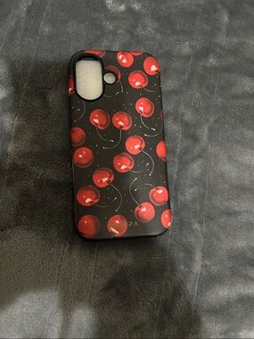 iPhone 17 Cherry & Black Phone Case